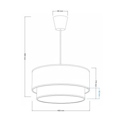 Brilagi - Lustre infantil LED suspenso por cabo BOBO 1xE27/60W/230V diâmetro 40 cm rosa/fadas