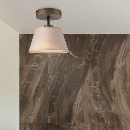 Brilagi - LED Plafon ANTHONY 1xE14/60W/230V carvalho nogueira/bege