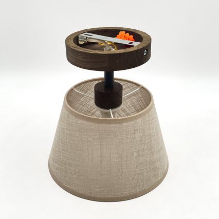 Brilagi - LED Plafon ANTHONY 1xE14/60W/230V carvalho nogueira/bege