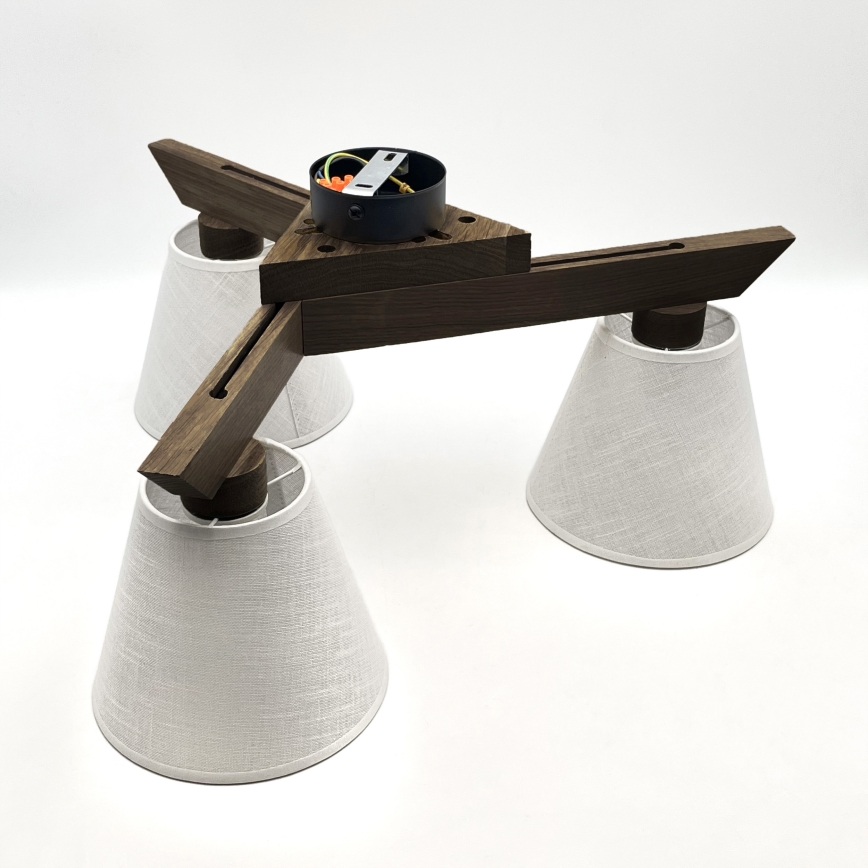 Brilagi - LED Plafon ANTHONY 3xE14/40W/230V carvalho nogueira/branco