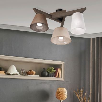 Brilagi - LED Plafonier ANTHONY 3xE14/40W/230V carvalho nogueira