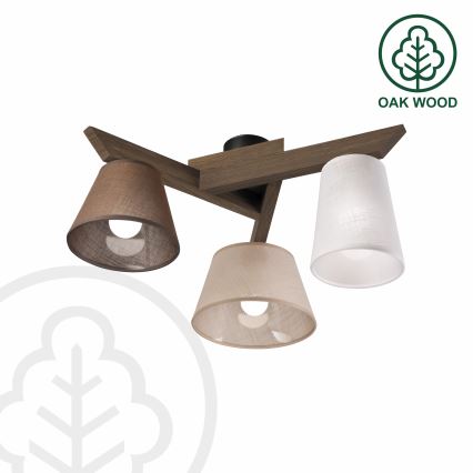 Brilagi - LED Plafonier ANTHONY 3xE14/40W/230V carvalho nogueira