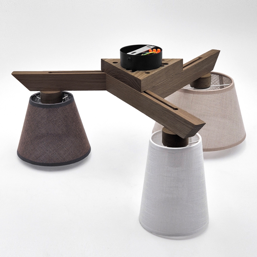 Brilagi - LED Plafonier ANTHONY 3xE14/40W/230V carvalho nogueira