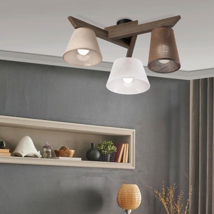 Brilagi - LED Plafonier ANTHONY 3xE14/40W/230V carvalho nogueira