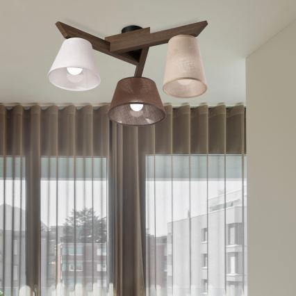 Brilagi - LED Plafonier ANTHONY 3xE14/40W/230V carvalho nogueira