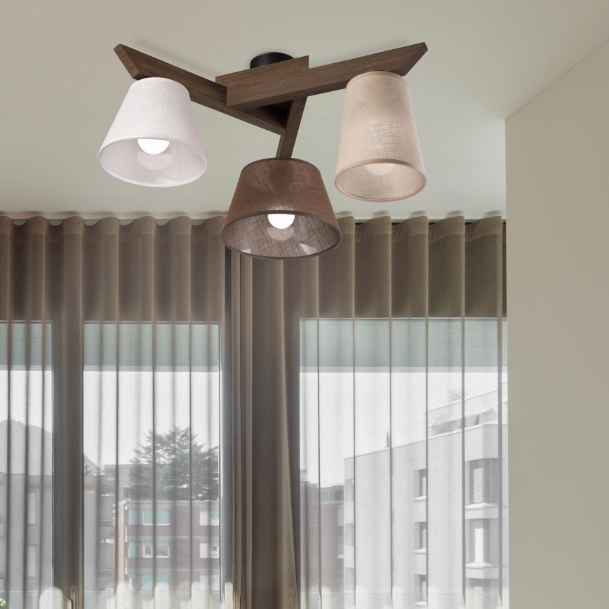 Brilagi - LED Plafonier ANTHONY 3xE14/40W/230V carvalho nogueira