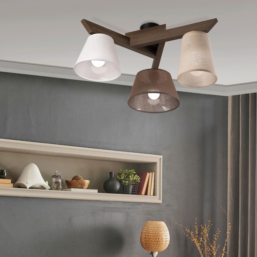 Brilagi - LED Plafonier ANTHONY 3xE14/40W/230V carvalho nogueira