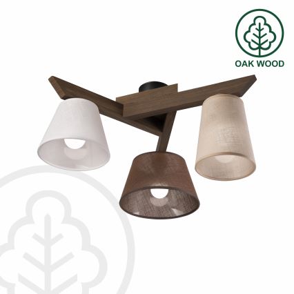 Brilagi - LED Plafonier ANTHONY 3xE14/40W/230V carvalho nogueira