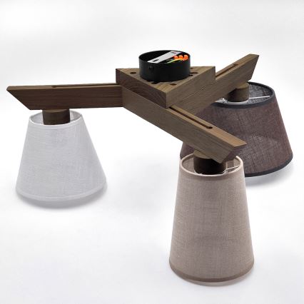 Brilagi - LED Plafonier ANTHONY 3xE14/40W/230V carvalho nogueira