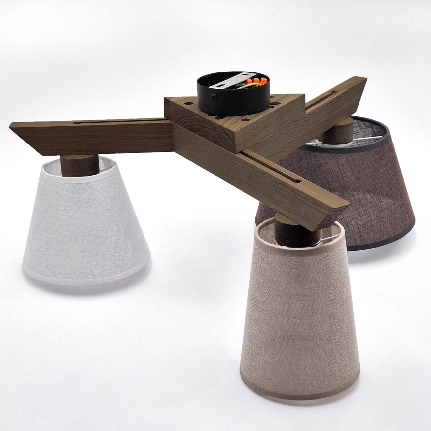 Brilagi - LED Plafonier ANTHONY 3xE14/40W/230V carvalho nogueira