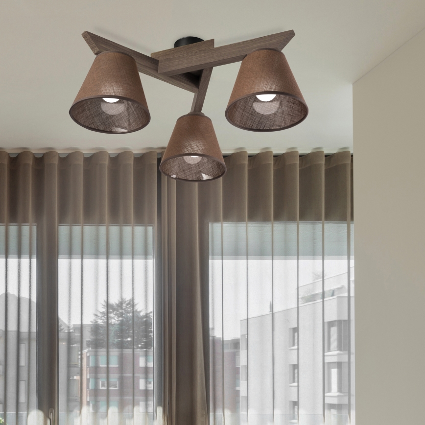 Brilagi - LED Plafonier ANTHONY 3xE14/40W/230V carvalho nogueira/marrom
