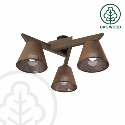 Brilagi - LED Plafonier ANTHONY 3xE14/40W/230V carvalho nogueira/marrom