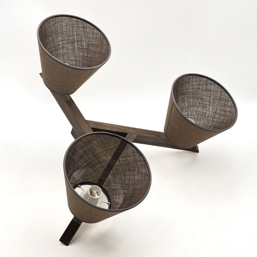 Brilagi - LED Plafonier ANTHONY 3xE14/40W/230V carvalho nogueira/marrom