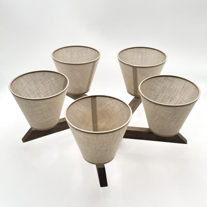 Brilagi - LED Plafon ANTHONY 5xE14/40W/230V carvalho nogueira/bege