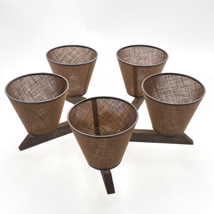 Brilagi - LED Plafonier ANTHONY 5xE14/40W/230V carvalho nogueira/marrom