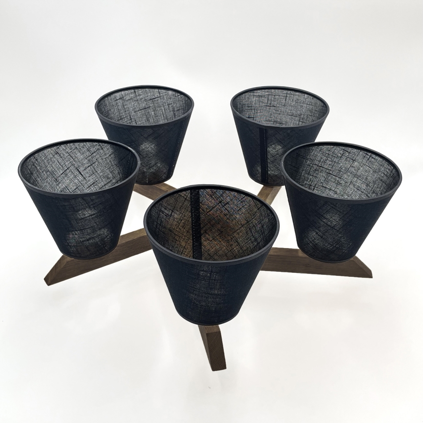 Brilagi - LED Plafonier ANTHONY 5xE14/40W/230V carvalho nogueira/preto