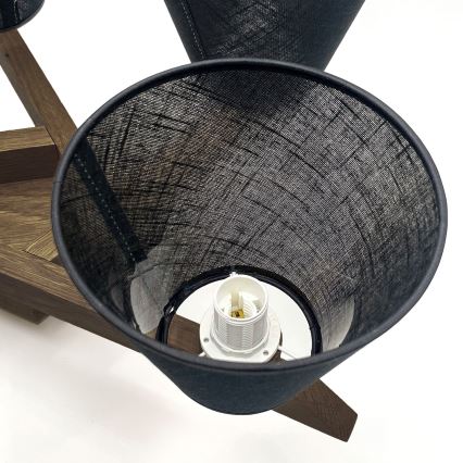 Brilagi - LED Plafonier ANTHONY 5xE14/40W/230V carvalho nogueira/preto