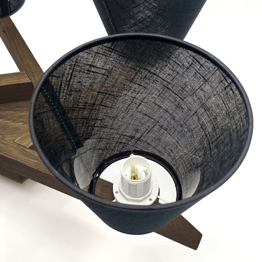 Brilagi - LED Plafonier ANTHONY 5xE14/40W/230V carvalho nogueira/preto