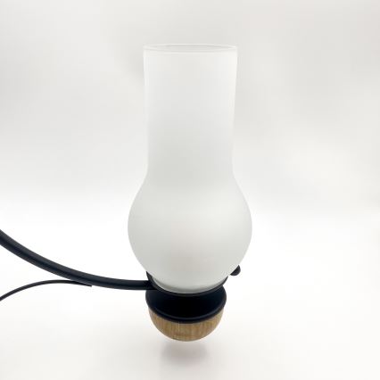 Brilagi - Lustre LED com corrente COTTAGE 3xE14/40W/230V carvalho/preto/branco