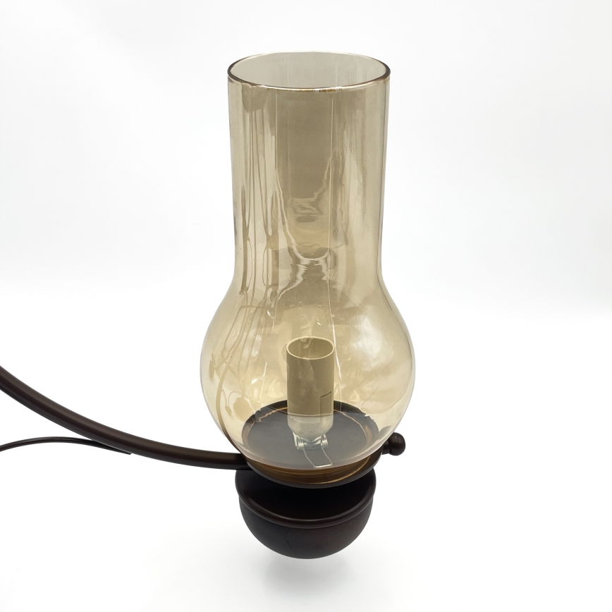 Brilagi - Lustre LED com corrente COTTAGE 3xE14/40W/230V faia/castanho/bege fumado