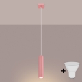 Brilagi - Lustre LED CRESTO suspenso em cabo 1xGU10/10W/230V, rosa