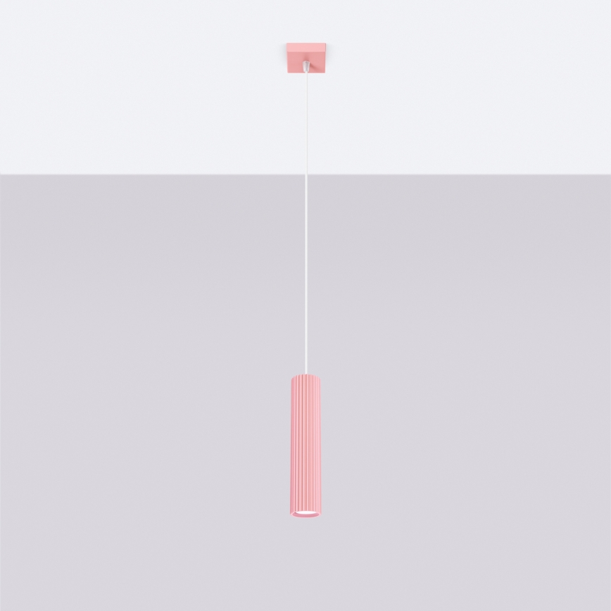 Brilagi - Lustre LED CRESTO suspenso em cabo 1xGU10/10W/230V, rosa