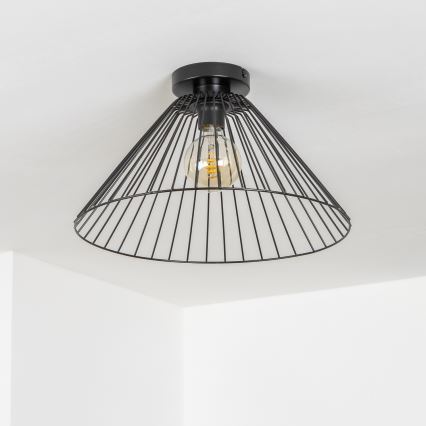 Brilagi - Lustre LED de aplicação no tecto CERIA WIRE 1xE27/40W/230V Ø 45 cm preto