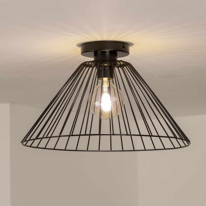 Brilagi - Lustre LED de aplicação no tecto CERIA WIRE 1xE27/40W/230V Ø 45 cm preto