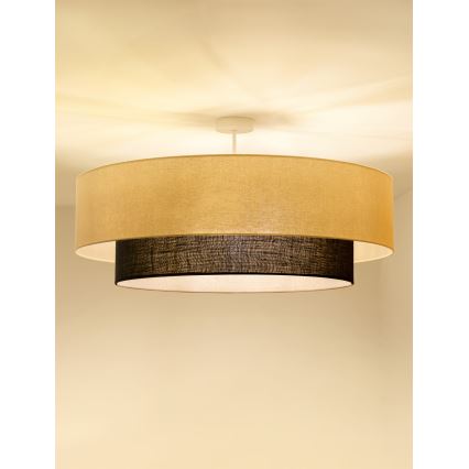 Brilagi - Lustre LED de montagem aparente BOHO STYLE 3xE27/15W/230V Ø 80 cm creme/castanho