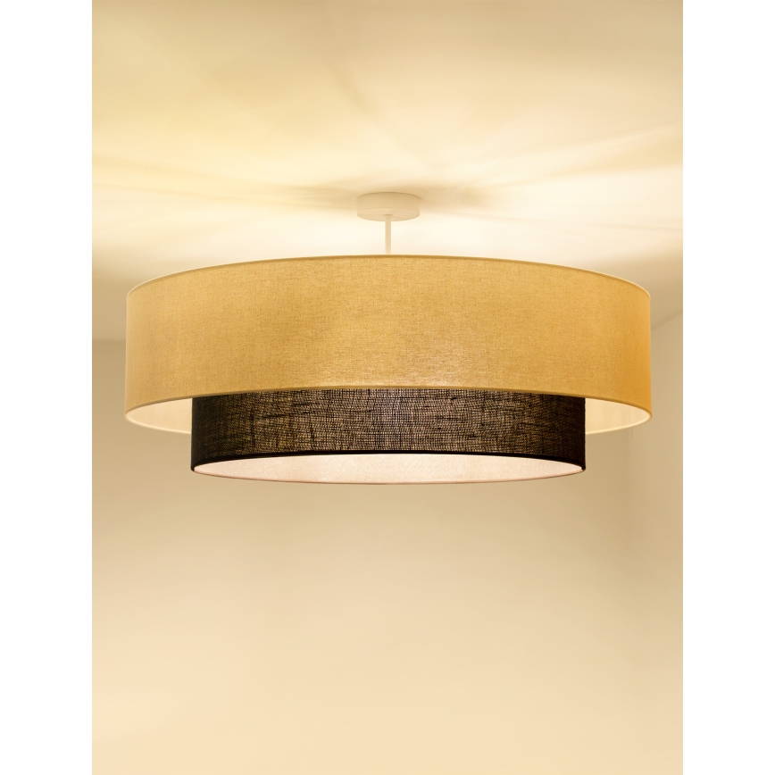 Brilagi - Lustre LED de montagem aparente BOHO STYLE 3xE27/15W/230V Ø 80 cm creme/castanho
