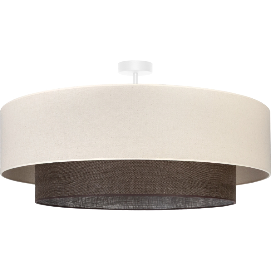 Brilagi - Lustre LED de montagem aparente BOHO STYLE 3xE27/15W/230V Ø 80 cm creme/castanho