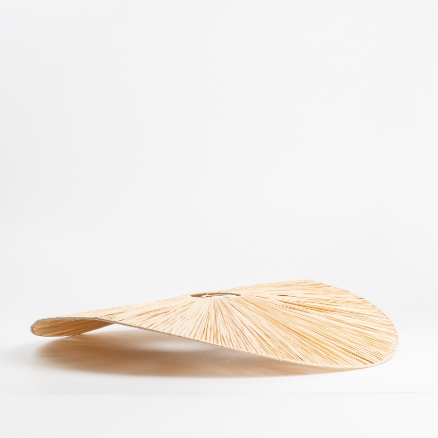 Brilagi - Lustre LED de montagem aparente CERIA BOHO 1xE27/40W/230V Ø 80 cm ráfia/carvalho