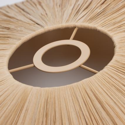 Brilagi - Lustre LED de montagem aparente CERIA BOHO 1xE27/40W/230V Ø 80 cm ráfia/carvalho