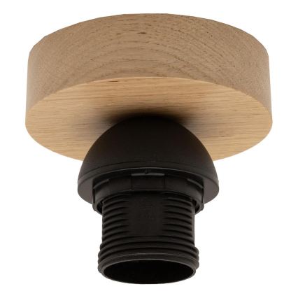 Brilagi - Lustre LED de montagem em superfície CERIA WIRE 1xE27/40W/230V Ø 80 cm preto/carvalho