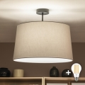 Brilagi - Lustre LED de montagem superficial CERIA 1xE27/60W/230V Ø 45 cm preto/cinzento