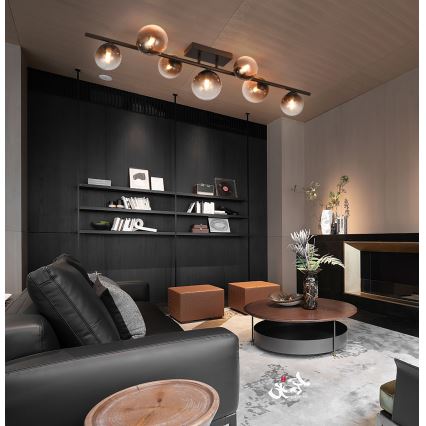 Brilagi - Lustre LED de Montagem Superficial MILLA 7xG9/3W/230V castanho/castanho fumado