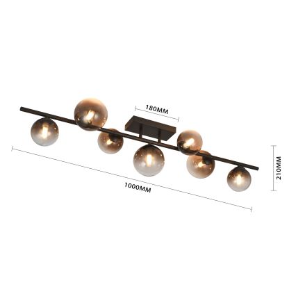 Brilagi - Lustre LED de Montagem Superficial MILLA 7xG9/3W/230V castanho/castanho fumado
