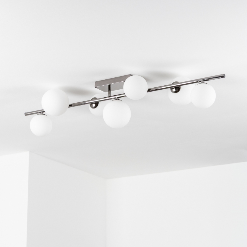 Brilagi - Lustre LED de montagem superficial para tecto MILLA 7xG9/3W/230V preto cromo/branco