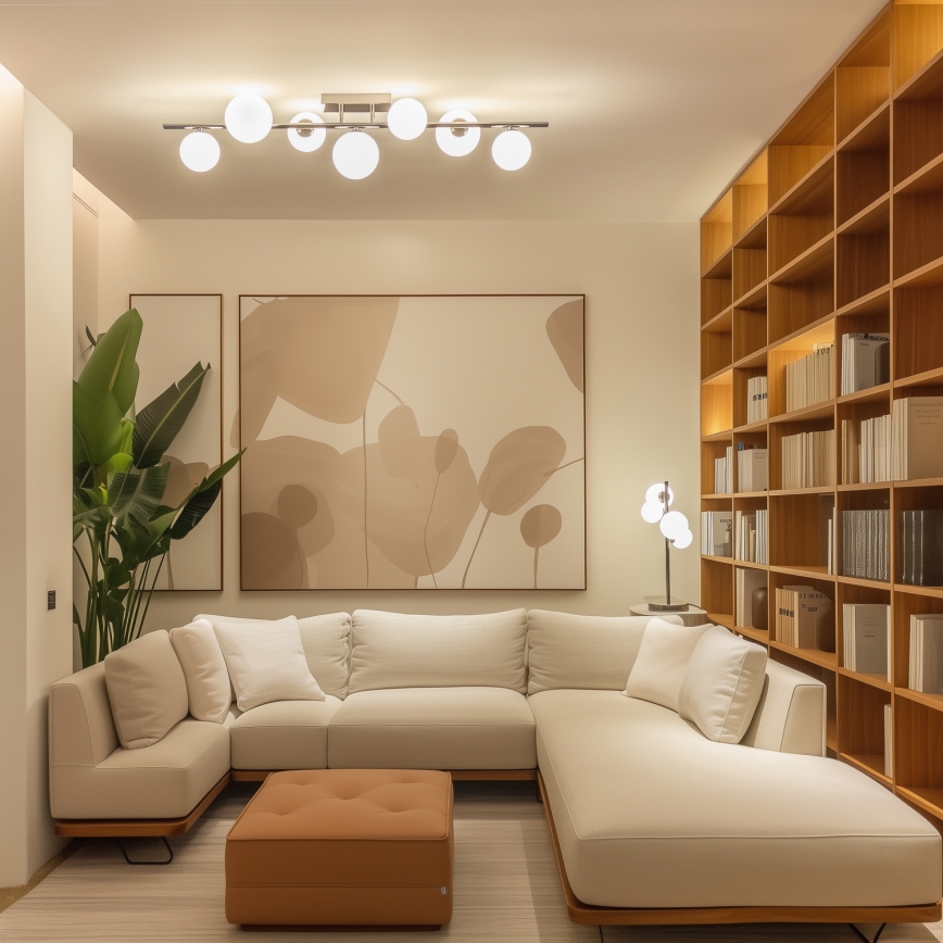 Brilagi - Lustre LED de montagem superficial para tecto MILLA 7xG9/3W/230V preto cromo/branco