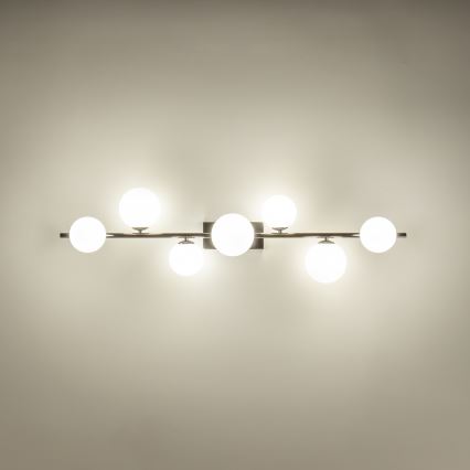 Brilagi - Lustre LED de montagem superficial para tecto MILLA 7xG9/3W/230V preto cromo/branco