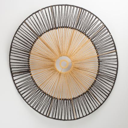 Brilagi - Lustre LED sobreposto CERIA BOHO 1xE27/40W/230V Ø 80 cm preto/castanho/carvalho
