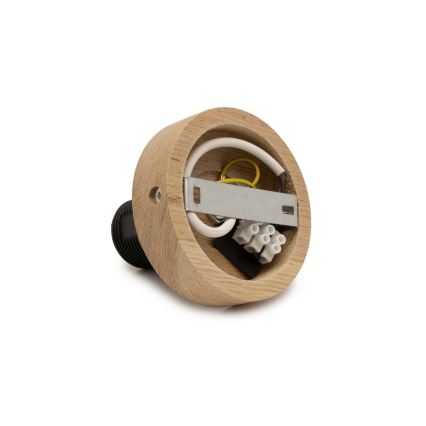 Brilagi - Lustre LED de sobrepor CERIA WIRE 1xE27/40W/230V Ø 80 cm preto/carvalho