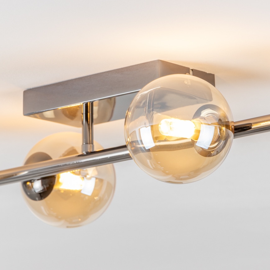 Brilagi - Lustre LED de Sobrepor MILLA 4xG9/3W/230V, preto com acabamentos cromados e dourados