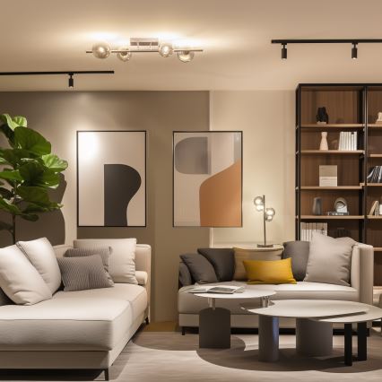 Brilagi - Lustre LED de sobrepor MILLA 4xG9/3W/230V preto cromado/fumê