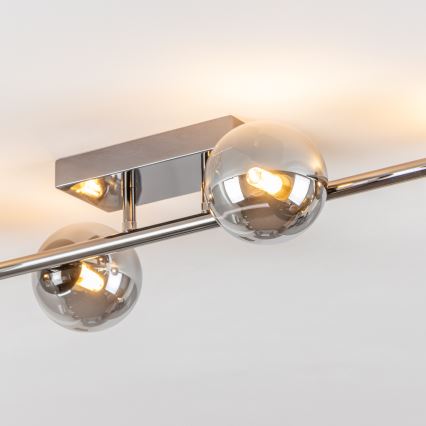 Brilagi - Lustre LED de sobrepor MILLA 4xG9/3W/230V preto cromado/fumê