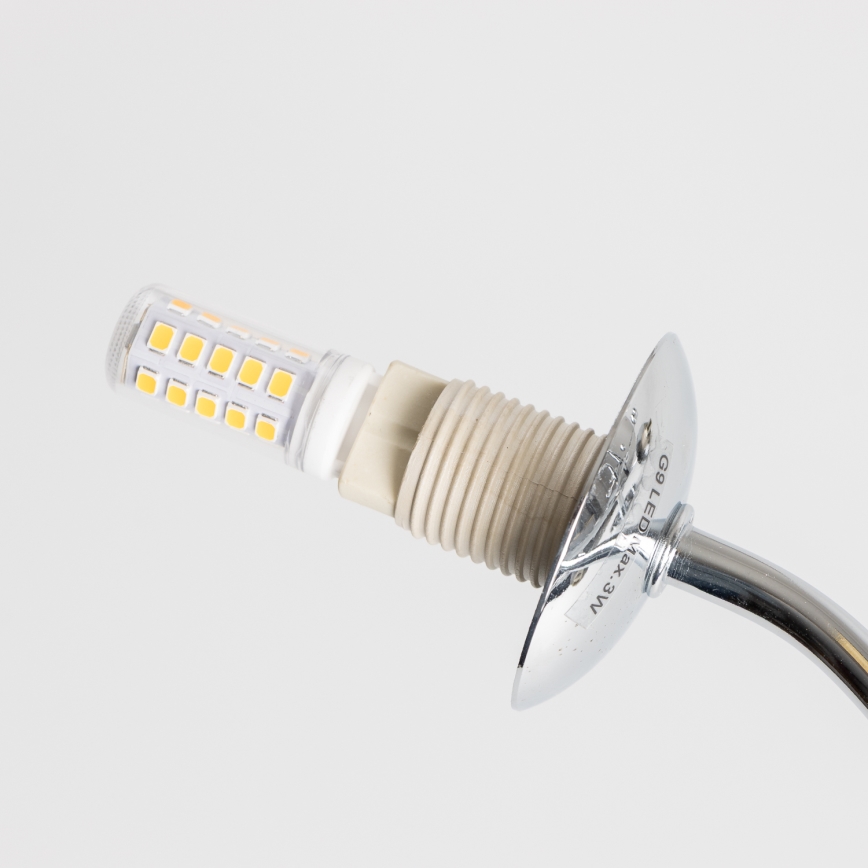 Brilagi - Lustre LED de Sobrepor MISTEL 15xG9/3W/230V preto cromado/fumê