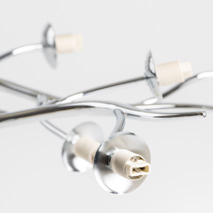 Brilagi - Lustre LED de Sobrepor MISTEL 15xG9/3W/230V preto cromado/fumê