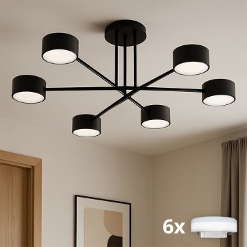 Brilagi - Lustre LED de sobrepor MONO 6xGX53/13W/230V preto