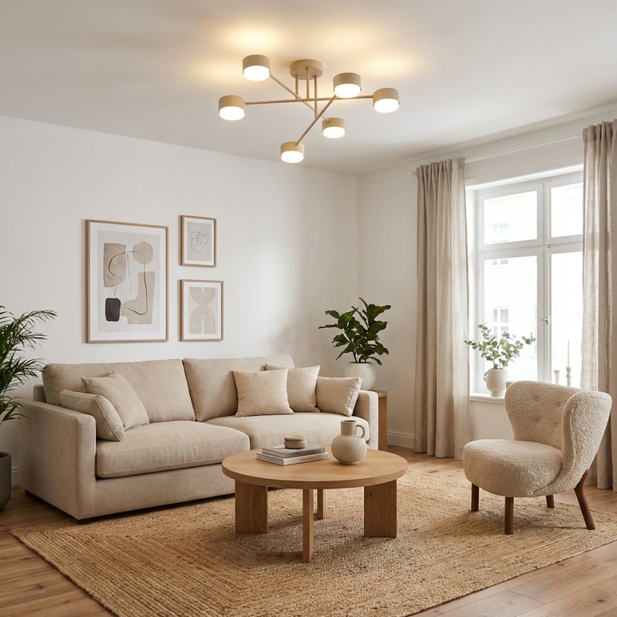 Brilagi - Lustre LED de Sobrepor MONO 6xGX53/30W/230V bege