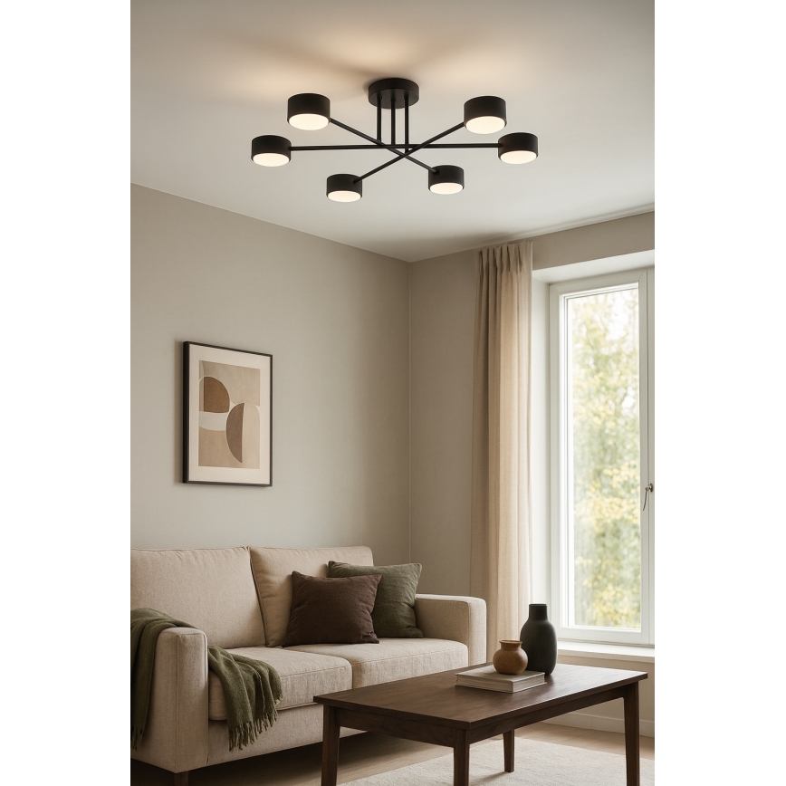 Brilagi - Lustre LED de sobrepor MONO 6xGX53/30W/230V preto